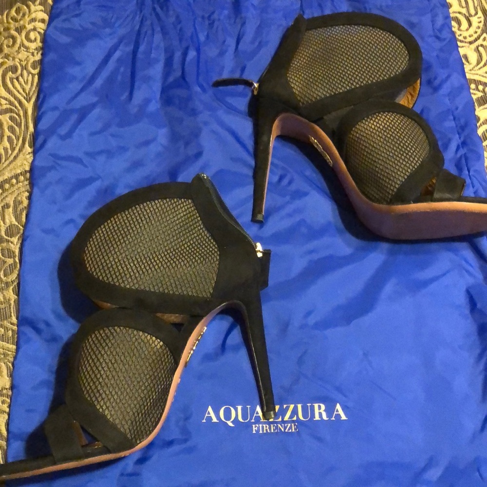 Aquazzura open toe mesh bootie
